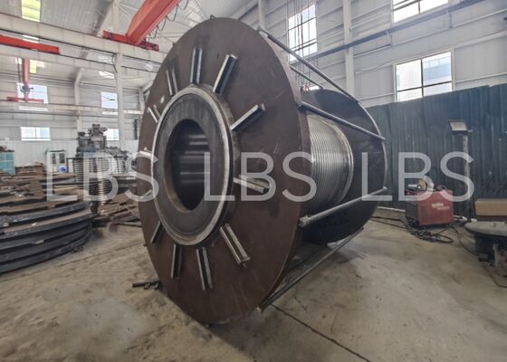 Heavy-duty Grooved Winch Drum Welded Connection Designed For Cranes