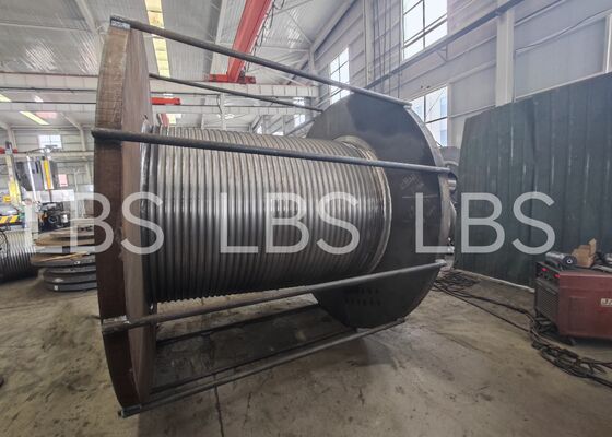 Heavy-duty Grooved Winch Drum Welded Connection Designed For Cranes