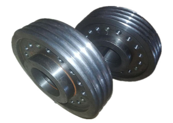 High Polymer 50m Capcacity Grooved Winch Drum , Metal Cable Drum For Assembly Winch